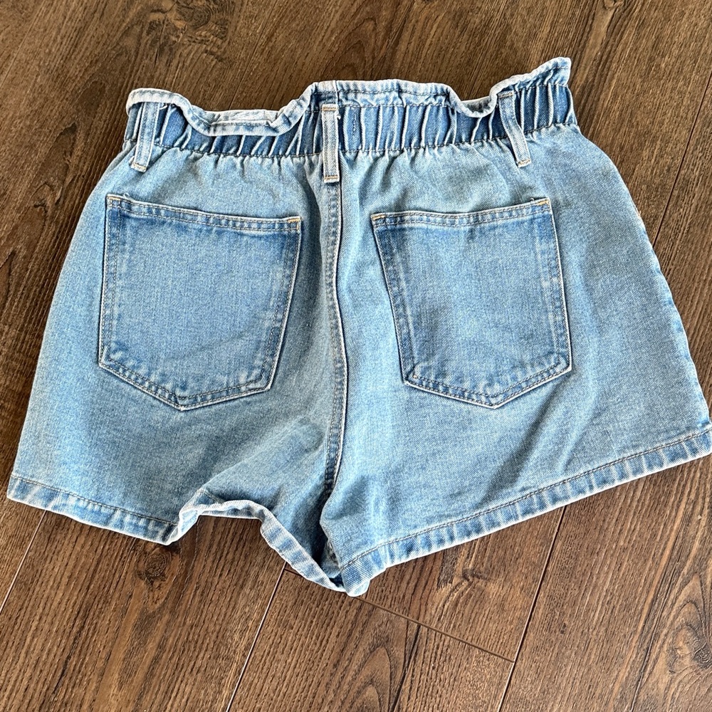 Forever 21 Light Blue Paperbag Waist Denim Shorts waist 28 - Picture 5 of 5